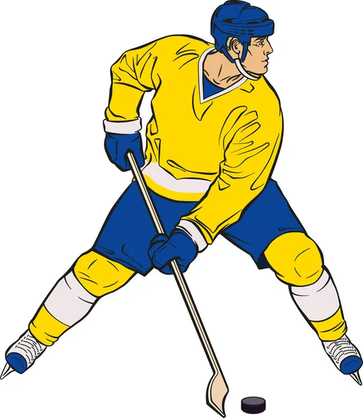 Hockeyspeler — Stockvector