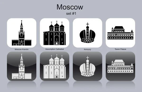 Icônes de Moscou — Image vectorielle