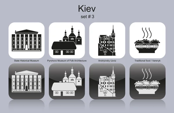 Icônes de Kiev — Image vectorielle