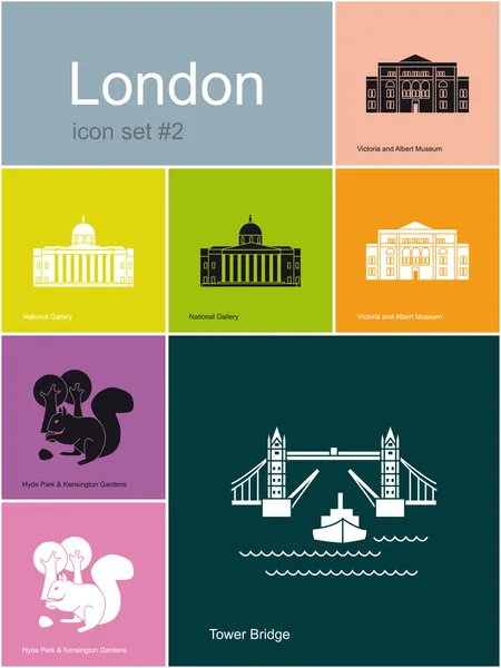 Icons of London — Stock Vector