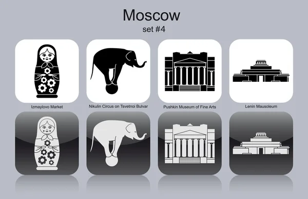 Icônes de Moscou — Image vectorielle