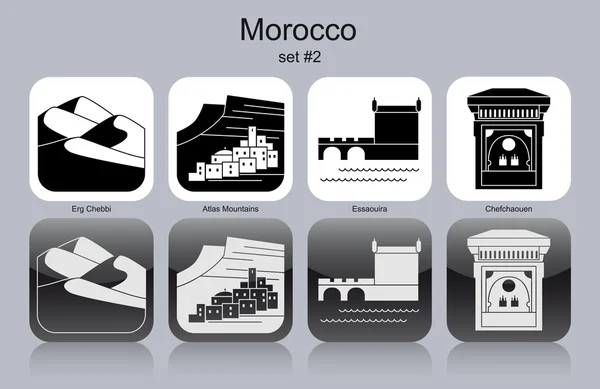Icônes du Maroc — Image vectorielle