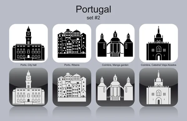 Иконы Португалии — стоковый вектор