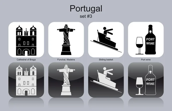 Icônes du Portugal — Image vectorielle