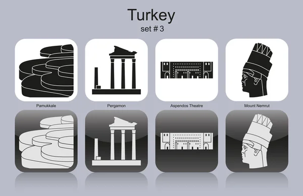 Icônes de la Turquie — Image vectorielle