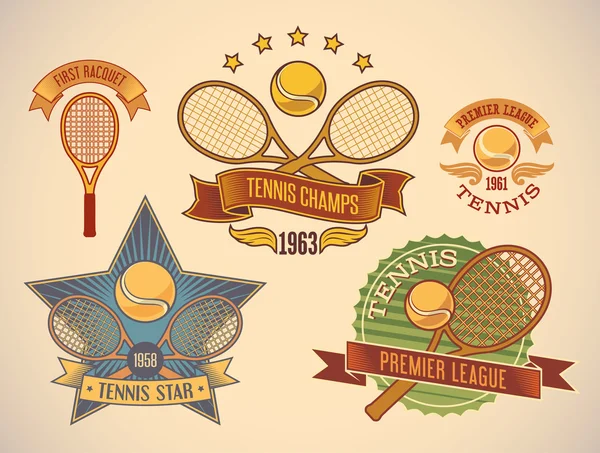 Tenis etiketleri — Stok Vektör