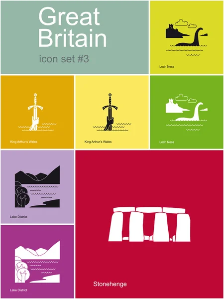 Iconos de Gran Bretaña — Archivo Imágenes Vectoriales
