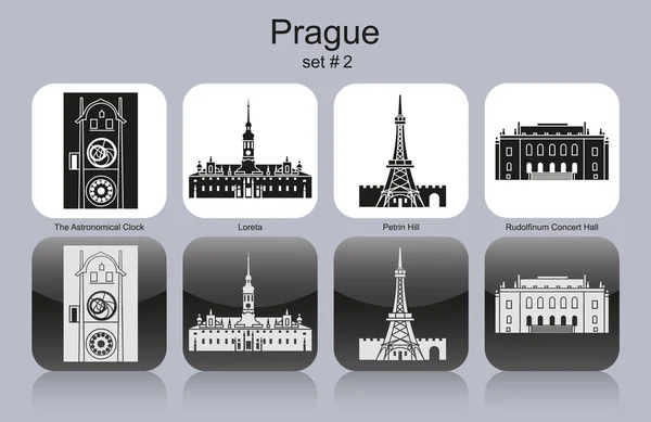 Ikoner i Prag — Stock vektor