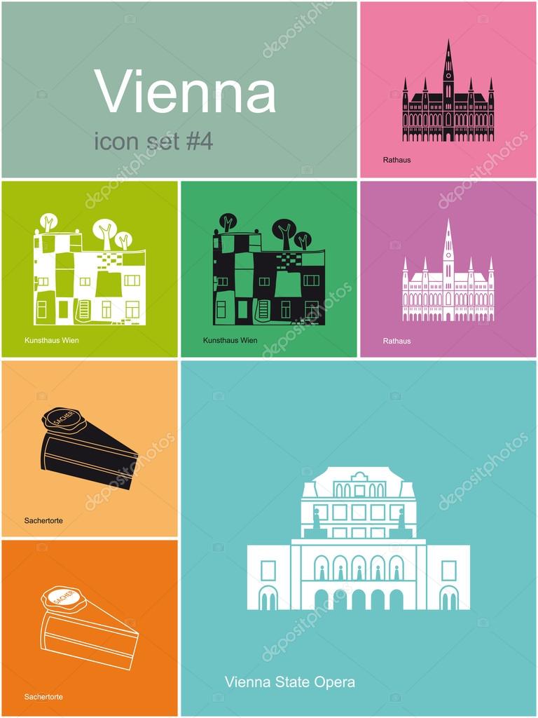 Icons of Vienna — Stock Vector © artefy 51308967