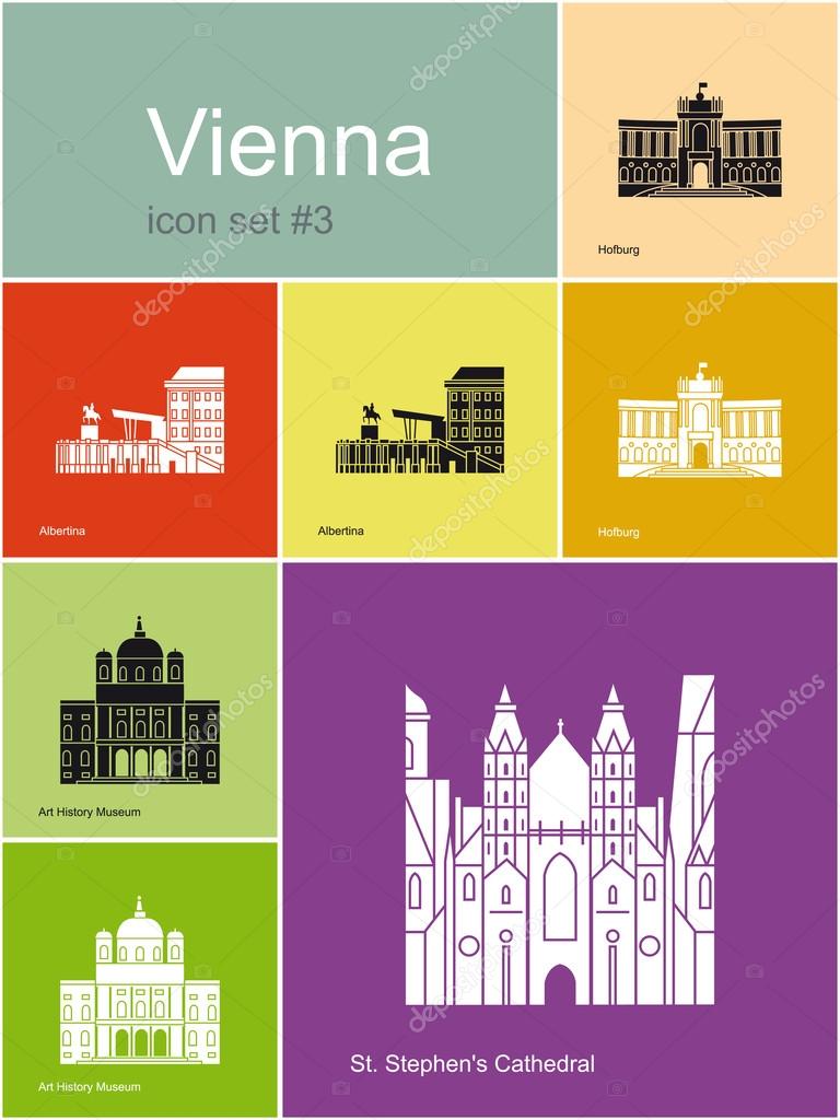 Icons of Vienna — Stock Vector © artefy 51308973