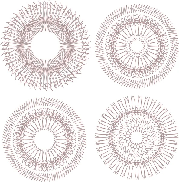 Elementos vectoriales de guilloche para diploma o certificado — Archivo Imágenes Vectoriales