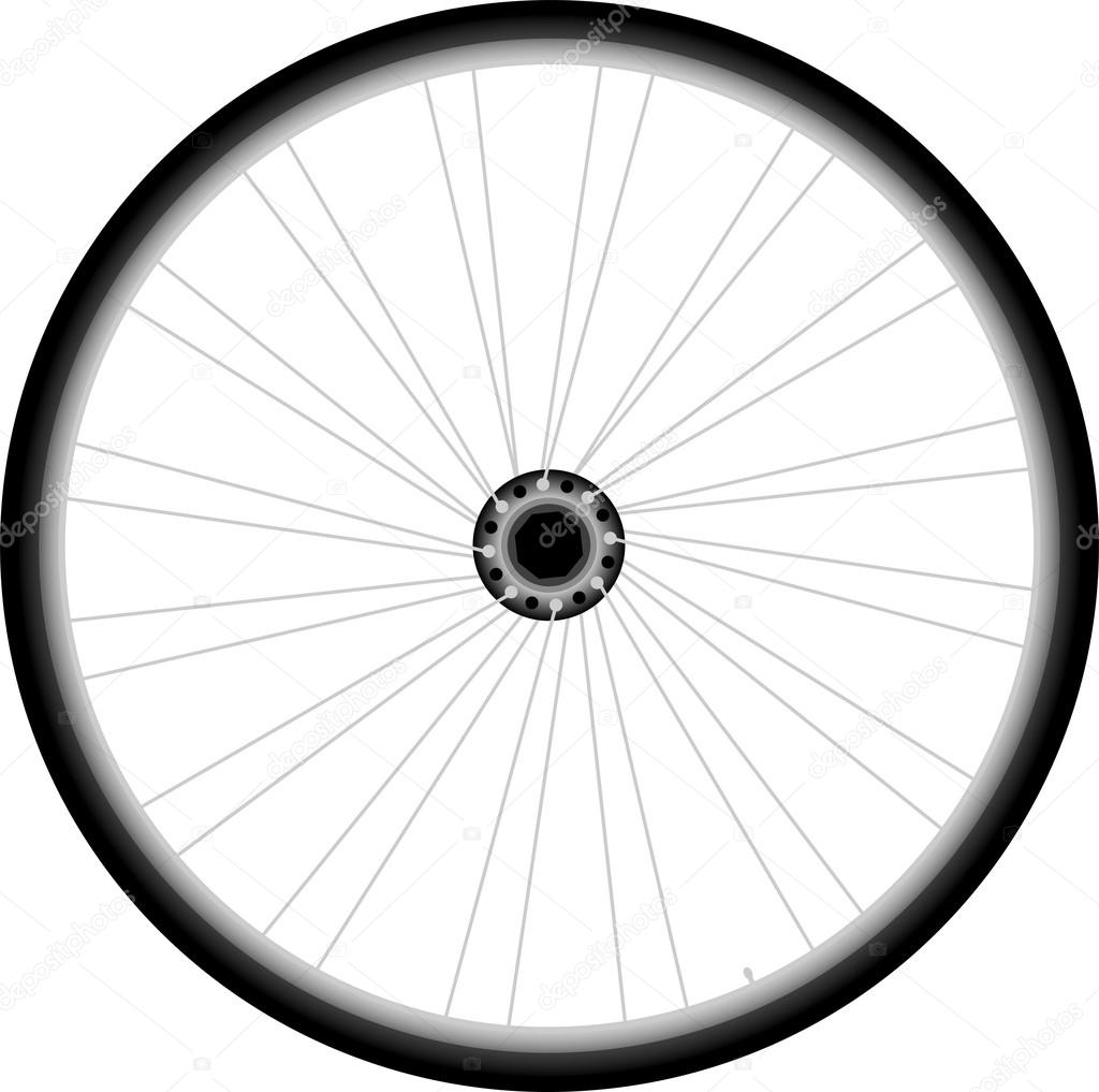 Bike wheel - vector on white background