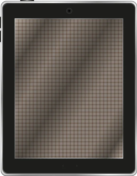 Černé abstraktní tabletový počítač (tablet pc) na bílém pozadí — Stockový vektor