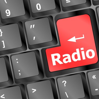 siyah bilgisayar klavye üzerinde radyo düğmesi