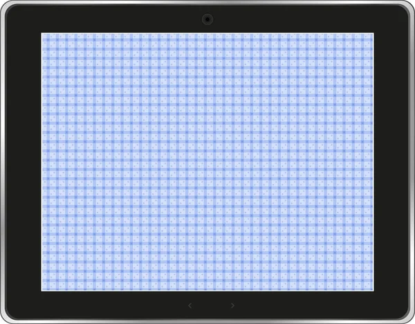 Preto computador tablet abstrato (tablet pc) em fundo branco —  Vetores de Stock
