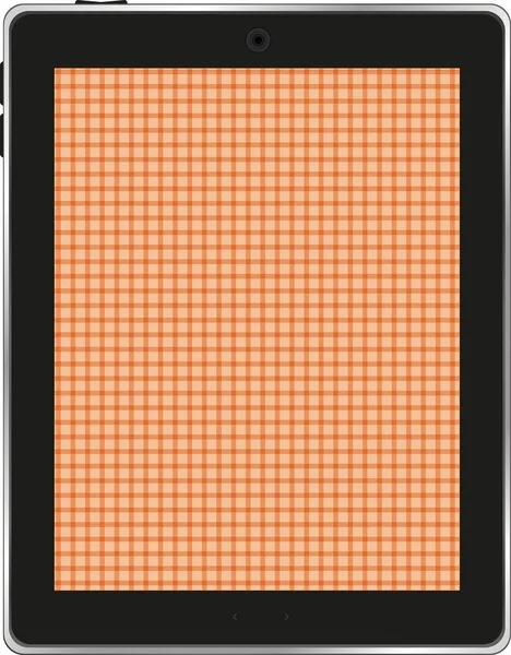 Schwarzer abstrakter Tablet-Computer (Tablet-PC) auf weißem Hintergrund — Stockvektor