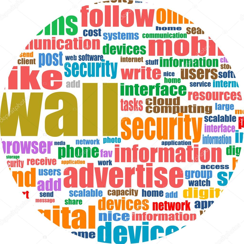 Social media abstract background with networking words