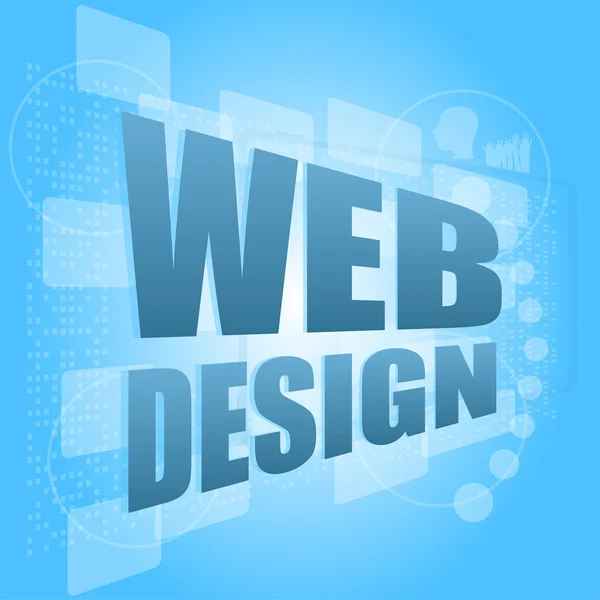 ビジネス コンセプト デジタル画面上の単語 web デザイン — ストック写真