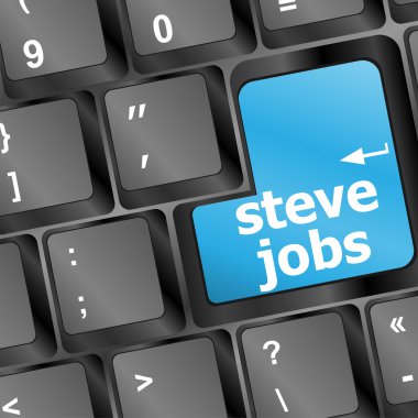 Steve Jobs button on keyboard - life concept