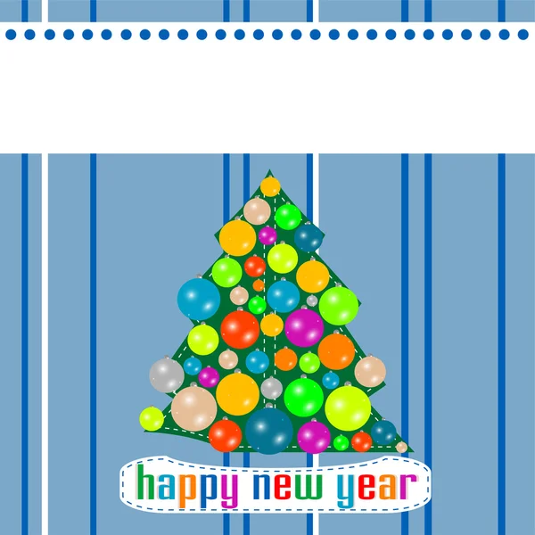 Abstract background with Christmas tree balls. Happy New Year — Stock Photo, Image