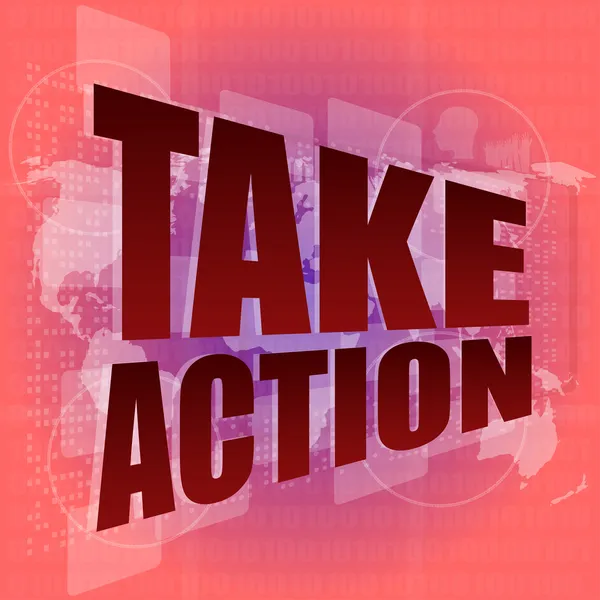 Dünya Haritası - iş kavramı ile dijital ekran eylem kelime almak