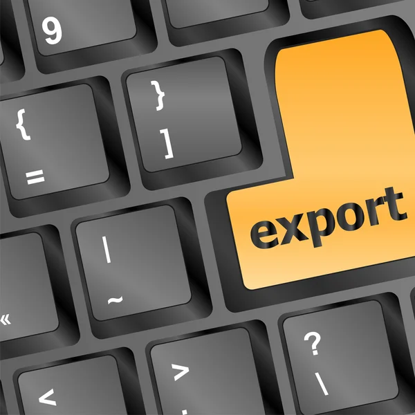 Tangentbord med export word - internet koncept — Stockfoto