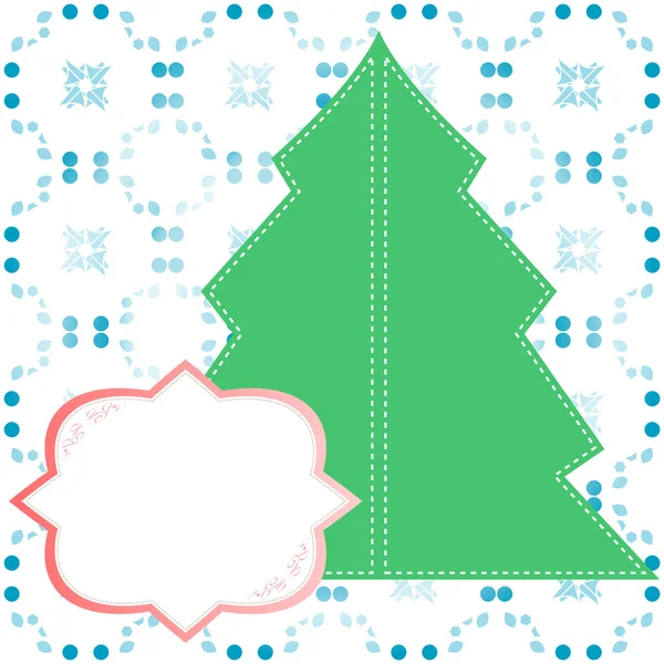 装饰圣诞树复古背景上 — 图库照片