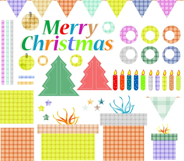 Set of christmas elements, labels, frames, badge, stickers — Stock Photo, Image
