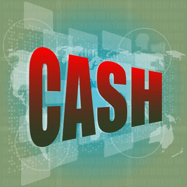 Geschäftskonzept: Worte Bargeld auf digitalem Bildschirm — Stockfoto