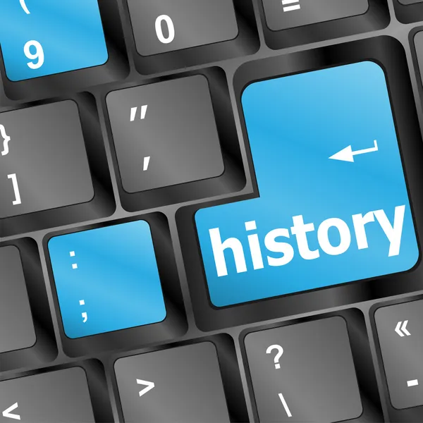 Laptop-Tastatur und Tastenhistorie drauf — Stockfoto