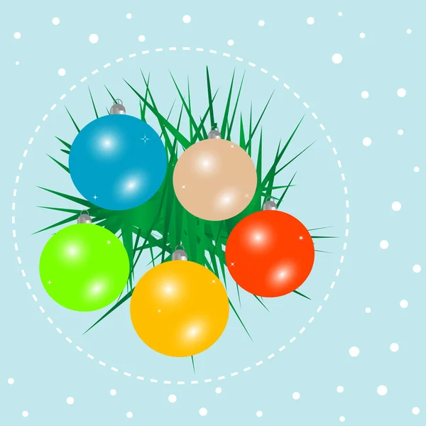 Merry christmas and happy new year balls on background — Stock Photo, Image