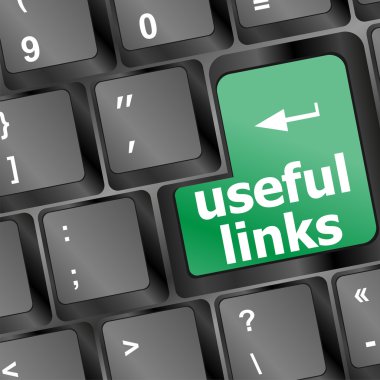 Useful links keyboard button - business concept clipart