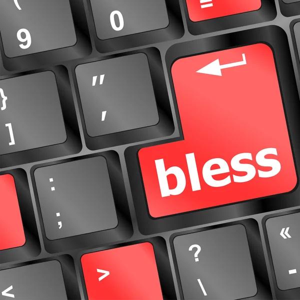 Bless keyboard button on computer pc — Stock Photo, Image