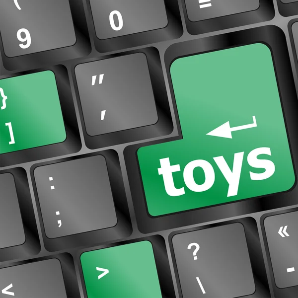 电脑键盘与玩具的符号 — 图库照片