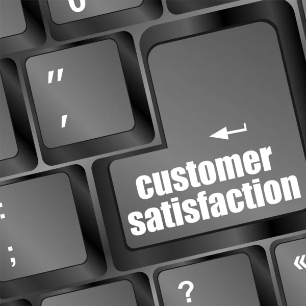 Customer satisfaction key word on computer keyboard — Stock Photo, Image