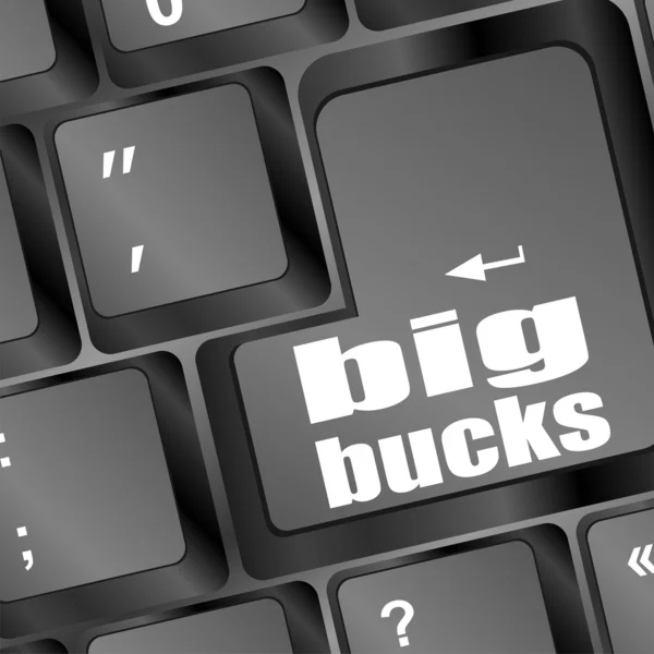 Knop toetsenbord met big bucks woord — Stockfoto