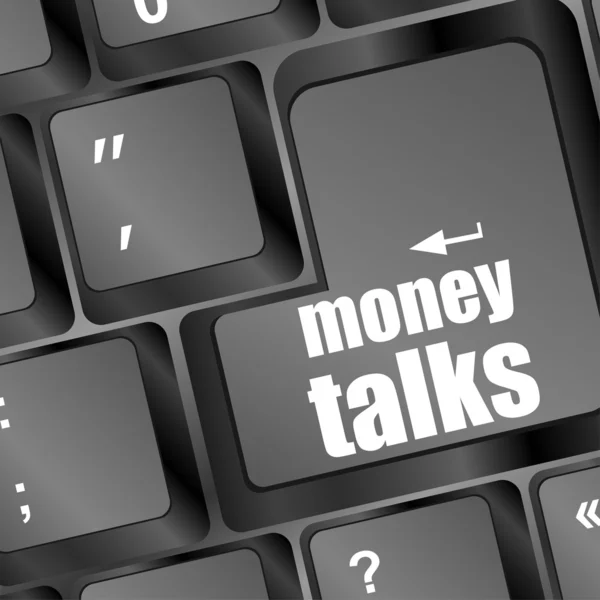 Para konuşur kelime ile PC klavye — Stok fotoğraf