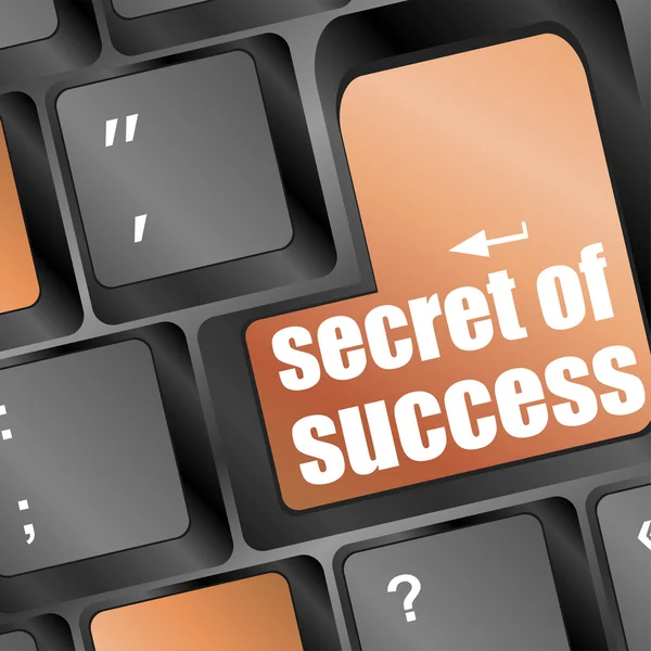 Computer keyboard with secret of success key — Stock Photo, Image