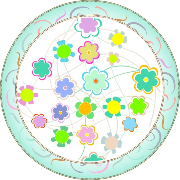 Cerchio con fiori — Foto Stock