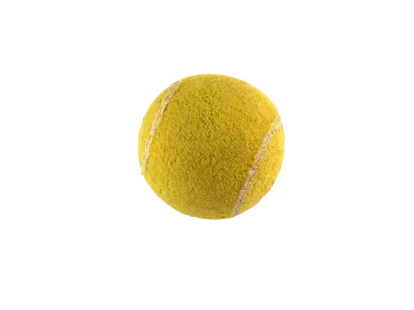 Velha bola de tênis isolada em branco — Fotografia de Stock