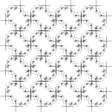 kesintisiz tek renkli geometrik süsleme