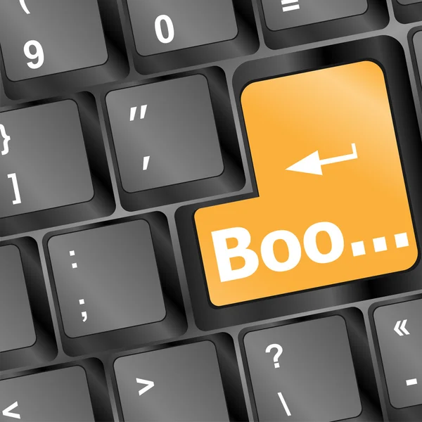 Boo botão no teclado do computador mostrando erro ou conceito de erro — Fotografia de Stock