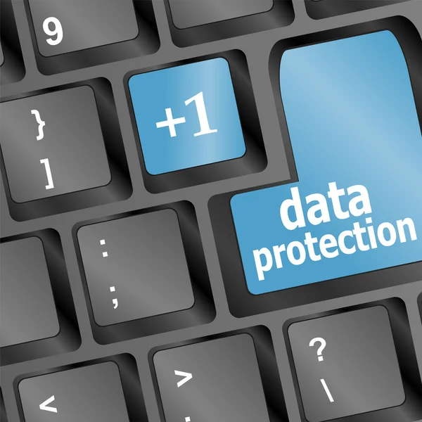 Data protection button on the keyboard — Stock Photo, Image