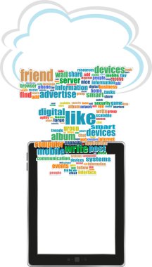 bulut depolama kavramı kelime iş kolaj tablet pc ile