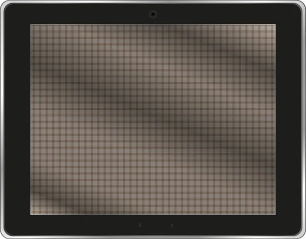 Tablette pc réaliste avec écran abstrait isolé sur fond blanc — Photo