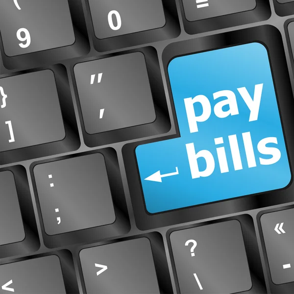 Pay bills key in place of enter key — Stock Photo, Image