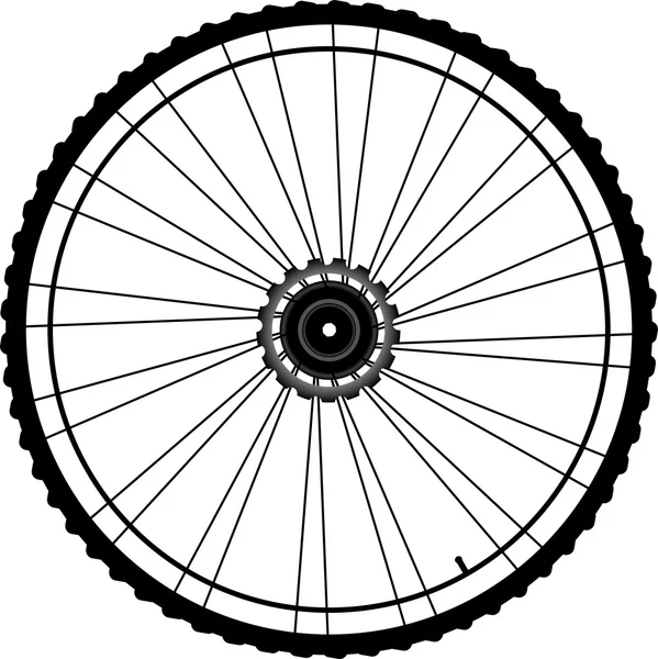 Bicycle wheel isolated on white — Stock Photo, Image