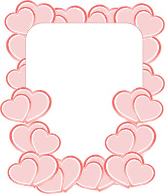 Sevgililer foto çerçeveler veya aşk kalp kümesi kartı