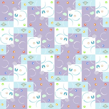 renkli kuşlar seamless modeli