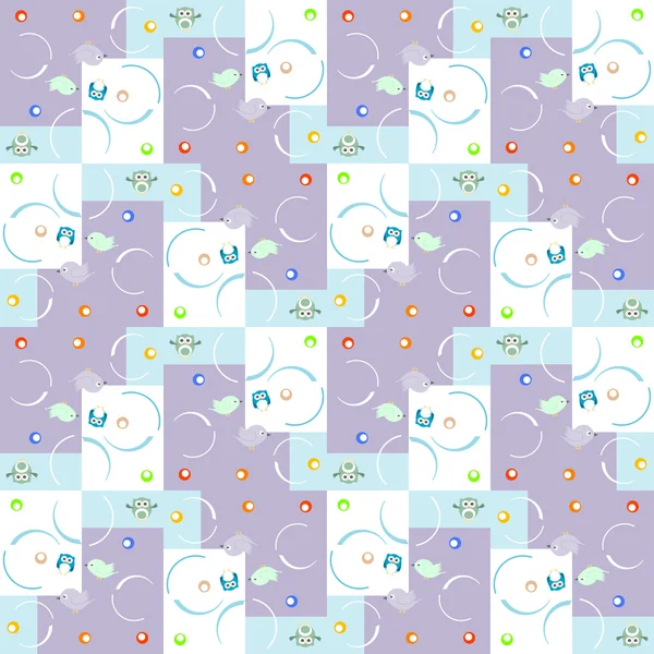 Colorful birds seamless pattern — Stock Photo, Image